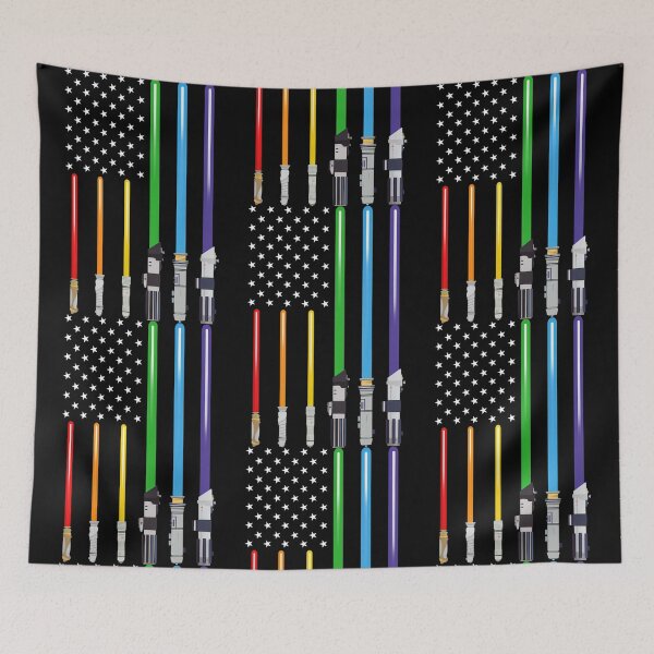Item preview, LGBT Flag Light Swords Gay Pride America Flag designed and sold by Caesar Dietrich.