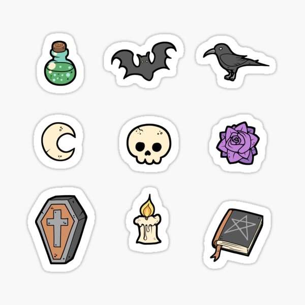 Item preview, Cute Goth Sticker Pack designed and sold by artlahdesigns.