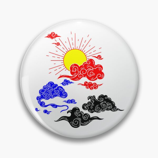 Item preview, Polyamory Sun and Clouds. Polyamorous Pride designed and sold by Subtle Pride Shop.