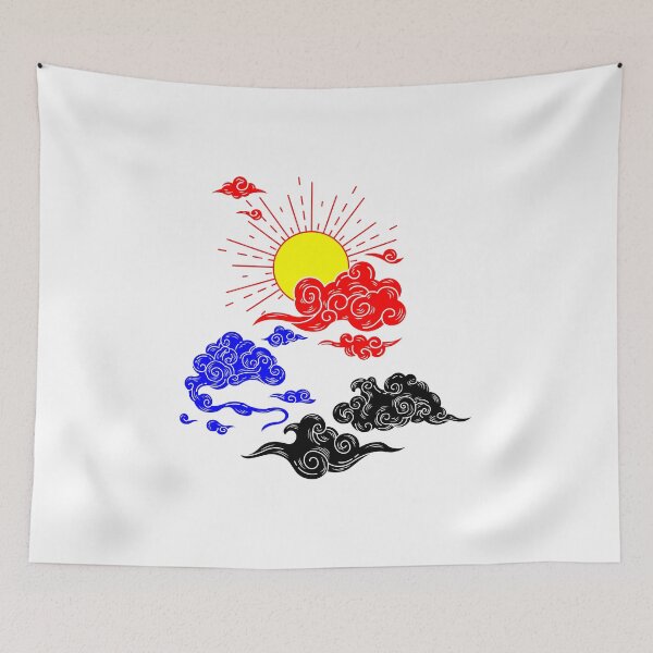 Item preview, Polyamory Sun and Clouds. Polyamorous Pride designed and sold by Subtle Pride Shop.