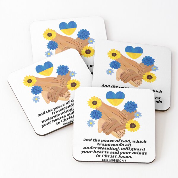 Item preview, Hands Held, Ukrainian Heart - Bible Text Philippians 4:7 designed and sold by Mechanical-Artt.