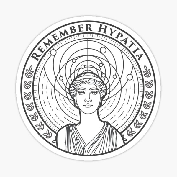 Vista previa del artículo con la obra «Recuerde Hypatia - Negro sobre blanco», diseñado y vendido por doriangreyscale.