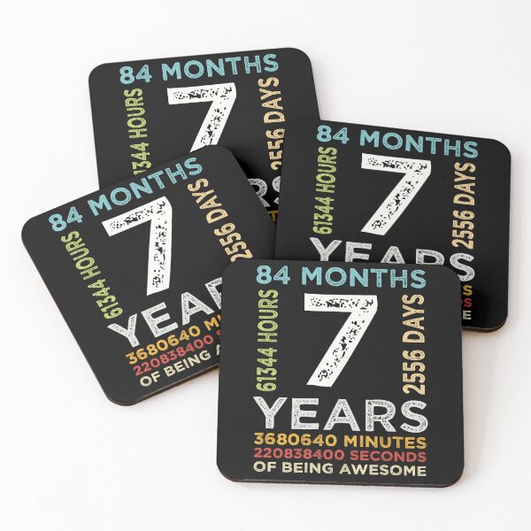 Item preview, Funny Kids 7th Birthday 7 Years Old Vintage Retro 84 Months Boys And Girls designed and sold by pedrored369.