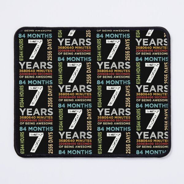 Item preview, Funny Kids 7th Birthday 7 Years Old Vintage Retro 84 Months Boys And Girls designed and sold by pedrored369.