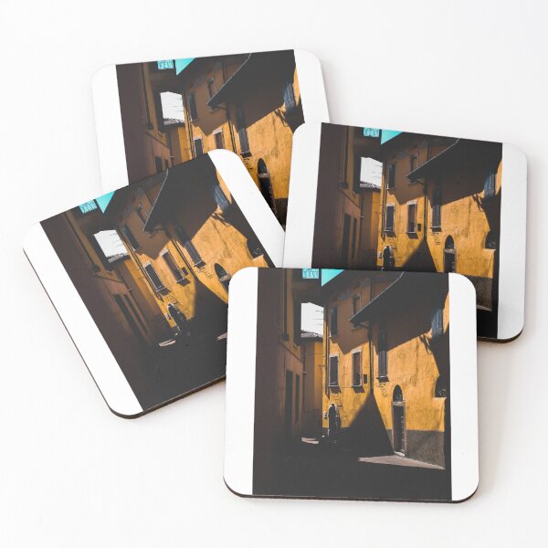 Item preview, Yellow houses in Venice streets - yellow Italian houses  designed and sold by anisbbmbrush.