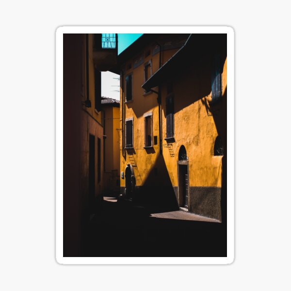 Item preview, Yellow houses in Venice streets - yellow Italian houses  designed and sold by anisbbmbrush.