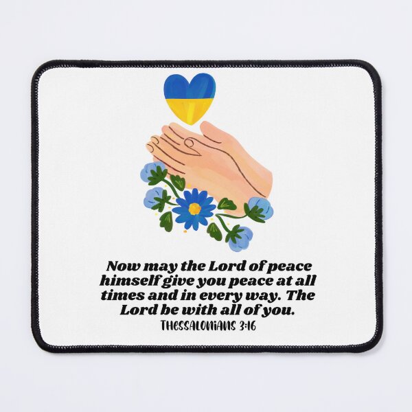 Item preview, Hands towards Ukrainian Heart - Bible Text Thessalonians 3:16 designed and sold by Mechanical-Artt.