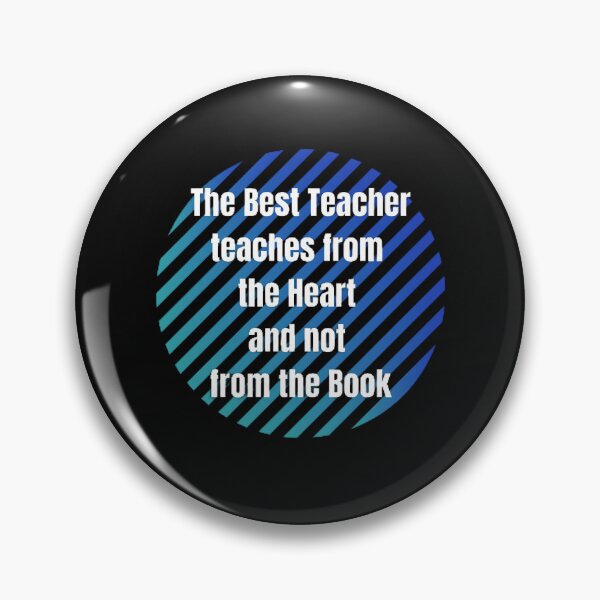 Artikelvorschau, Der beste Lehrer unterrichtet von Herzen Blue Stripe Best Teacher Design entworfen und verkauft von BestTeacher.