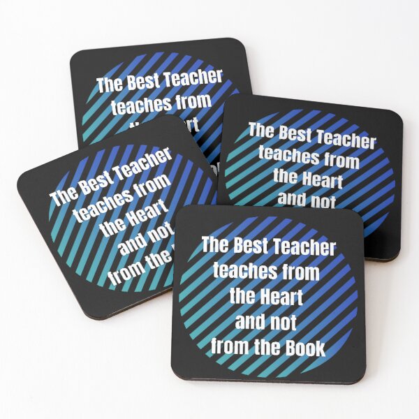 Artikelvorschau, Der beste Lehrer unterrichtet von Herzen Blue Stripe Best Teacher Design entworfen und verkauft von BestTeacher.