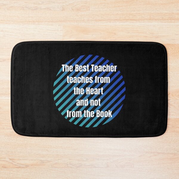 Artikelvorschau, Der beste Lehrer unterrichtet von Herzen Blue Stripe Best Teacher Design entworfen und verkauft von BestTeacher.
