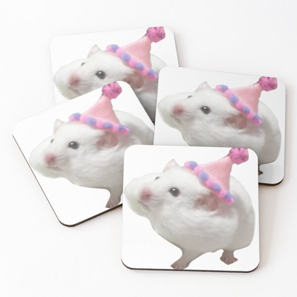 Item preview, happy birthday hamster cute funny sticker designed and sold by tree-huggrs.