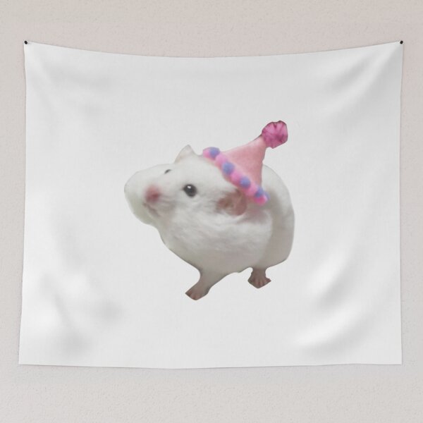 Item preview, happy birthday hamster cute funny sticker designed and sold by tree-huggrs.