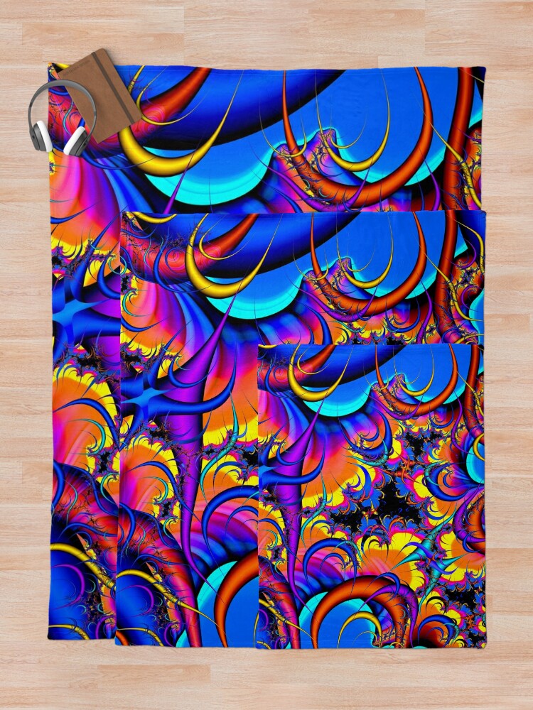 Newest Liquid Dream Seventeen Psychedelic Fractal Artwork Pattern Throw Blanket Bl-I04DLRP9