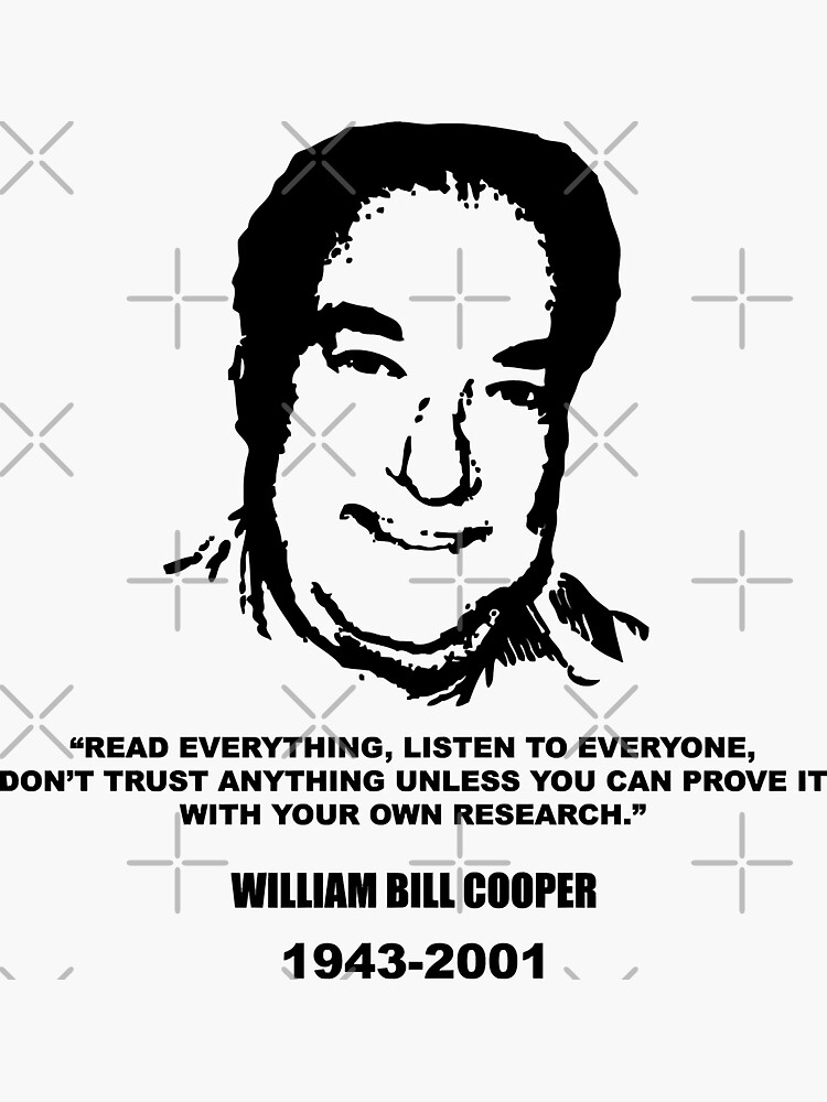 "William Bill Cooper Graphic Vintage" Sticker for Sale by AntnioAlves8653 Redbubble