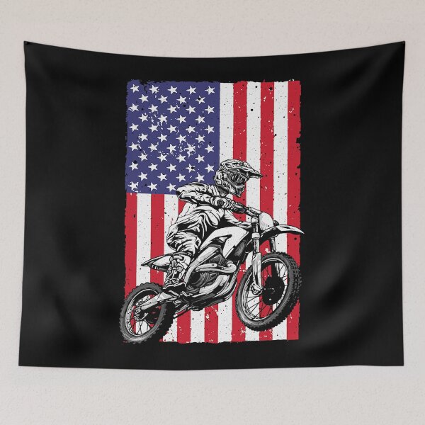 Item preview, Cool Dirt Bike USA Flag - Dirt Bike Motocross Lovers designed and sold by caintati.