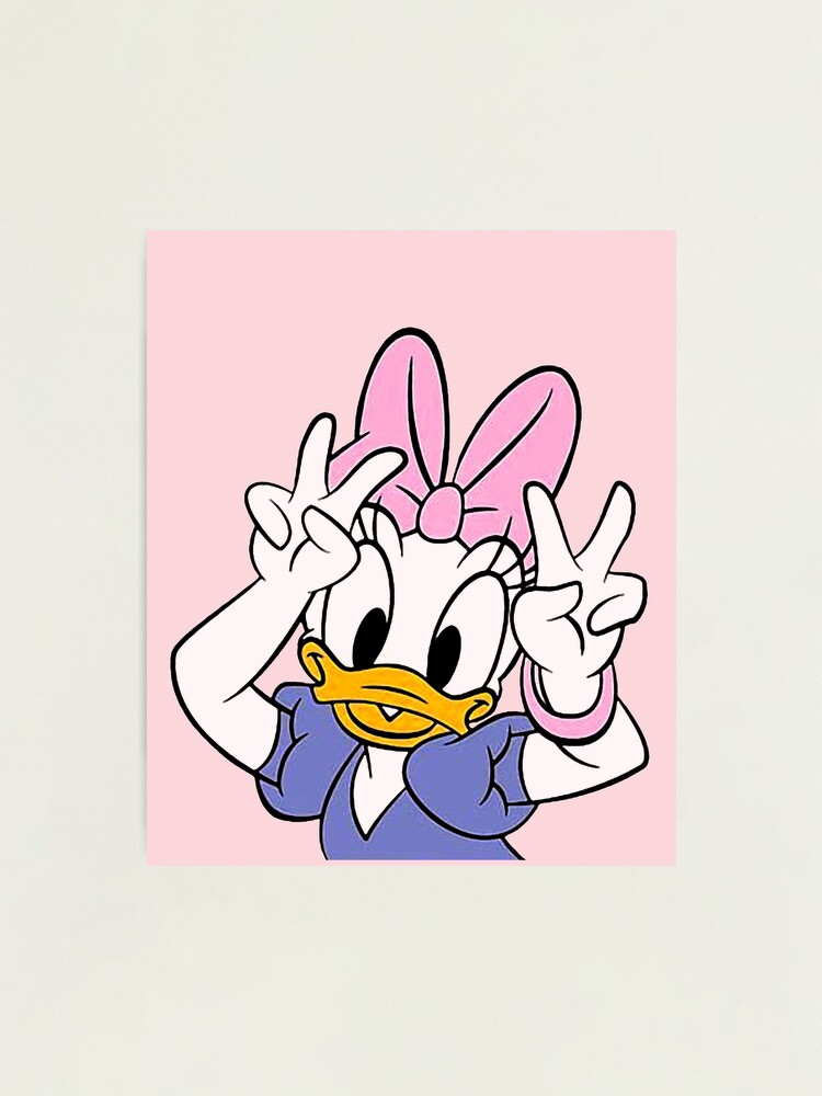 Daisy Duck Say Hi Cute Photographic Print for Sale by DonaldUS