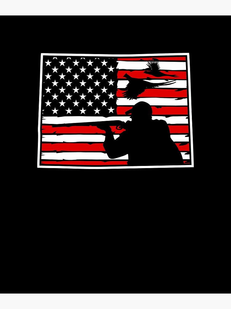 Disover ool American Flag Colorado Pheasant Hunting Shirt Premium Matte Vertical Poster