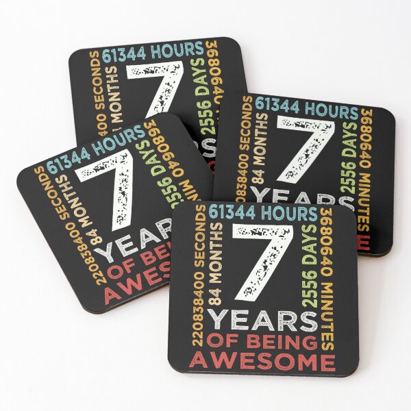 Item preview, Cool Kids 7th Birthday 7 Years Old Vintage Retro 84 Months Boys And Girls designed and sold by pedrored369.