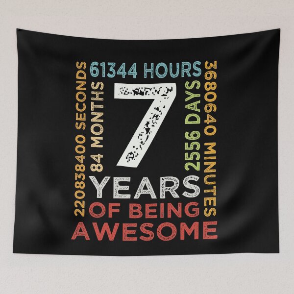 Item preview, Cool Kids 7th Birthday 7 Years Old Vintage Retro 84 Months Boys And Girls designed and sold by pedrored369.