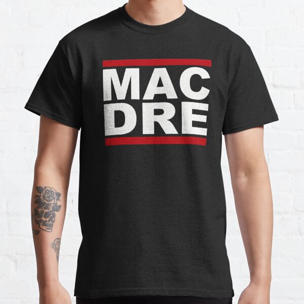 Mac Dre the Bay Area Hip Hop Godfather Men's Black Tee Clothing