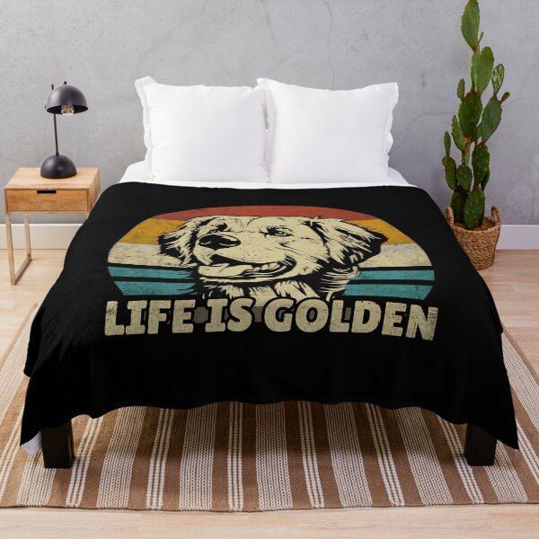 Item preview, Life Is Golden Golden Retriever Hund Retro Vintage designed and sold by SkylerKason.
