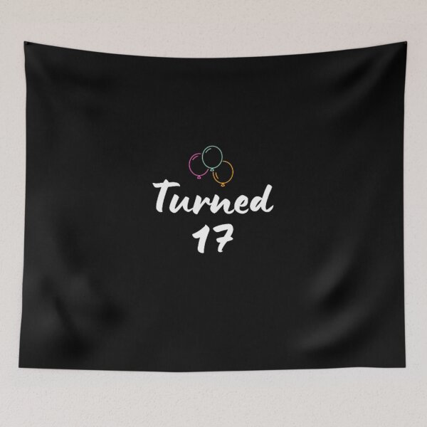 Item preview,  Turned 17-simple font-text based-birthday baby-boy/girl-black and white designed and sold by PacePoint.