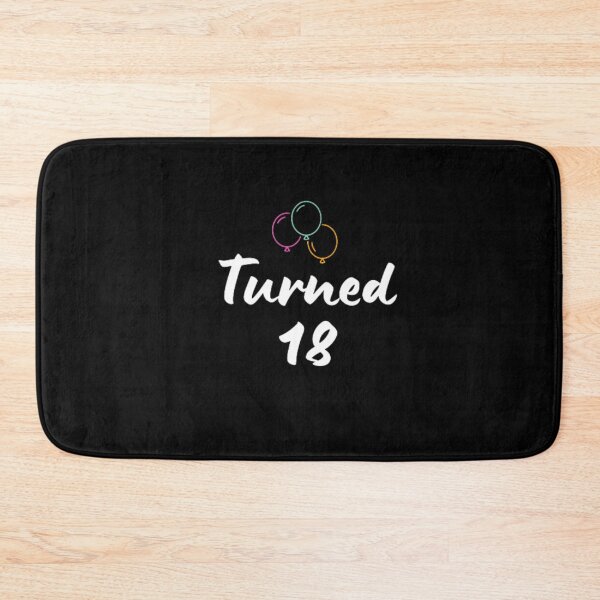 Item preview, Turned 18-simple font-text based-birthday baby-boy/girl-black and white designed and sold by PacePoint.