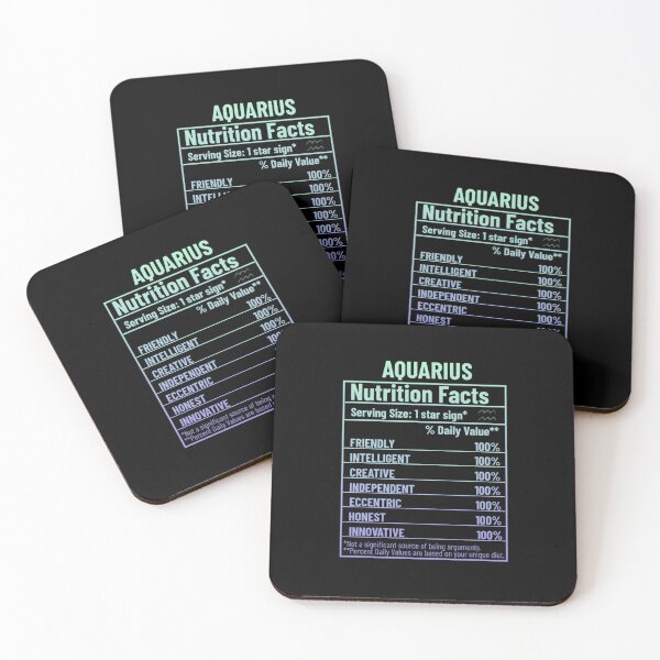 Item preview, Aquarius Nutrition Facts designed and sold by SimplyCosmic11.