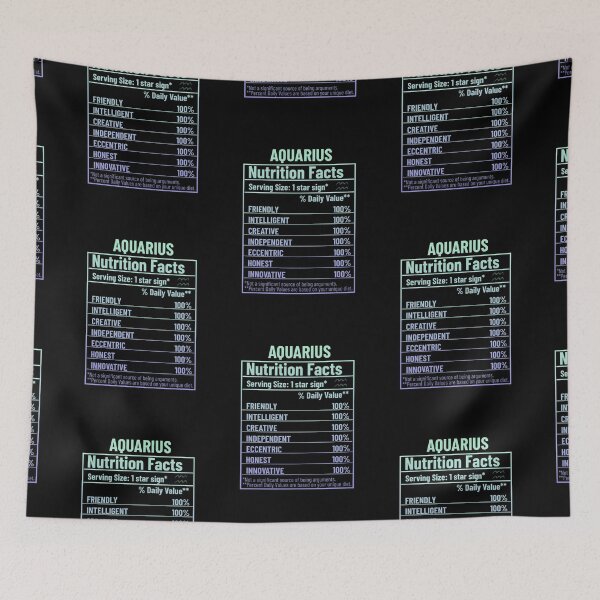 Item preview, Aquarius Nutrition Facts designed and sold by SimplyCosmic11.