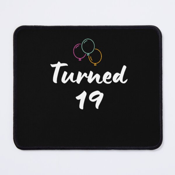 Item preview, Turned 19-simple font-text based-birthday baby-boy/girl-black and white designed and sold by PacePoint.