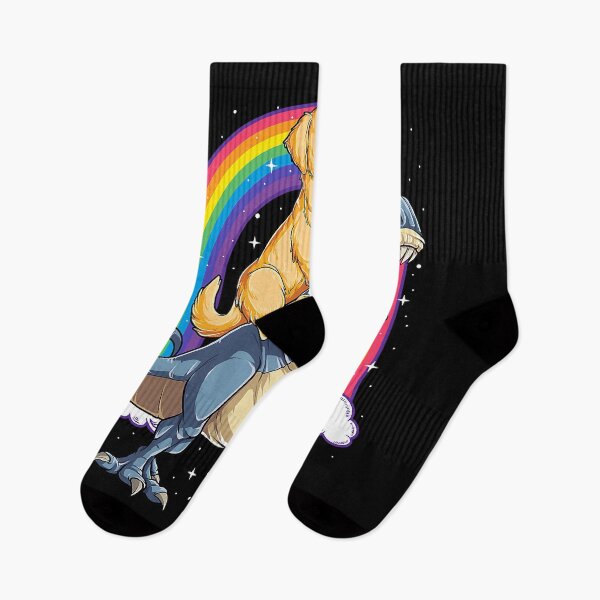 Item preview, Golden Retriever Riding Dinosaur T rex Gifts Boys Rainbow designed and sold by SkylerKason.
