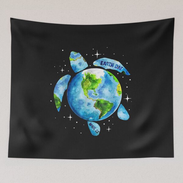 Item preview, Earth Day 2022 Restore Earth Sea Turtle Art Save the Planet  designed and sold by Brian2612.