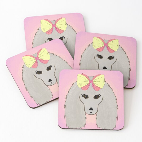 Item preview, Agatha the Silver Poodle with a Bow designed and sold by Mimi Foley.