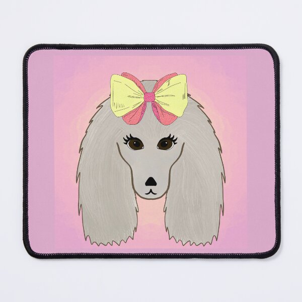 Item preview, Agatha the Silver Poodle with a Bow designed and sold by Mimi Foley.