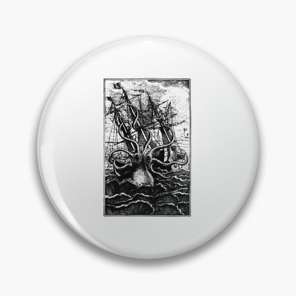 Item preview, Vintage Kraken attacking ship illustration  designed and sold by jarettexistence.