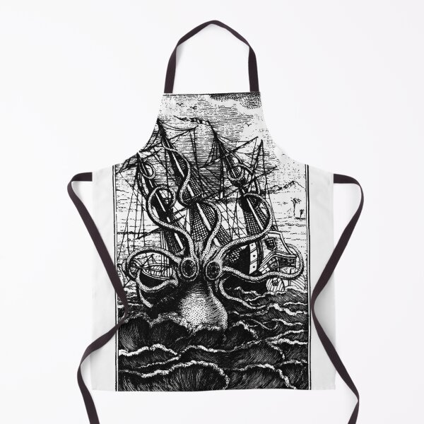 Item preview, Vintage Kraken attacking ship illustration designed and sold by jarettexistence.