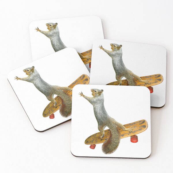 Item preview, Squirrel on Skateboard designed and sold by catsclips.