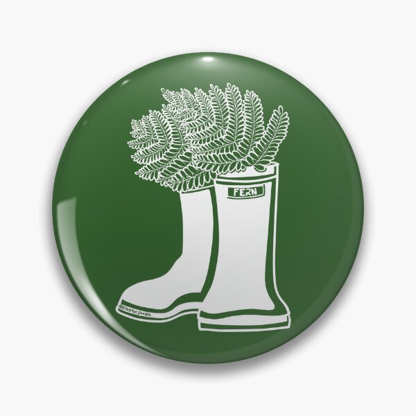 Item preview, Fern White Lineart Rain Boot  designed and sold by Krystal  Thomas.