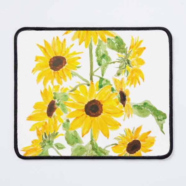 Item preview, hand painted yellow sunflower watercolor 2021  designed and sold by SelenePaintings .