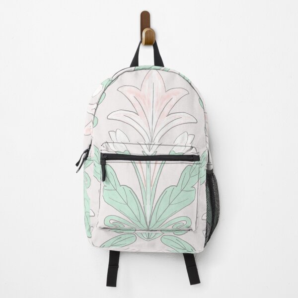 Item preview, Regency style modern floral damask medallion pattern in soft pink and pale mint green designed and sold by FrancesPoff.