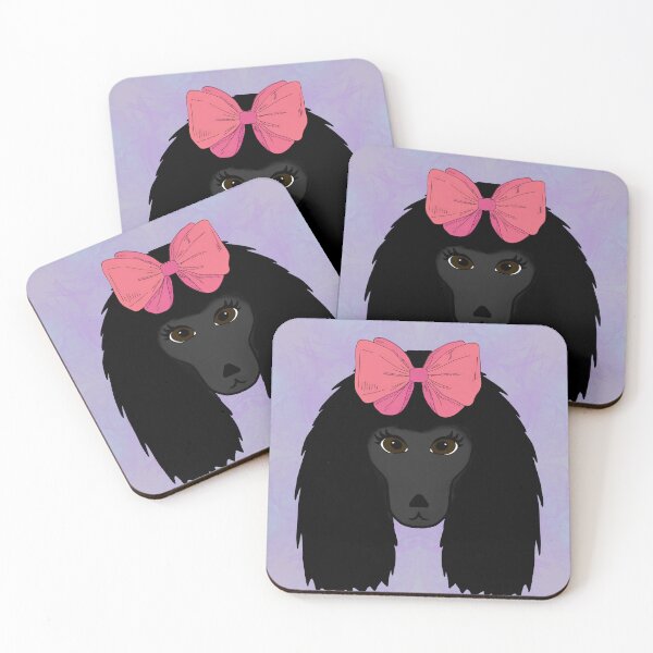 Item preview, Lilith the Black Poodle with a Bow designed and sold by Mimi Foley.