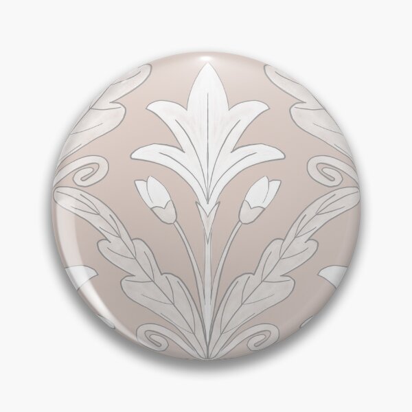 Item preview,  Regency style modern floral damask medallion pattern in neutral taupe beige and cream  designed and sold by FrancesPoff.