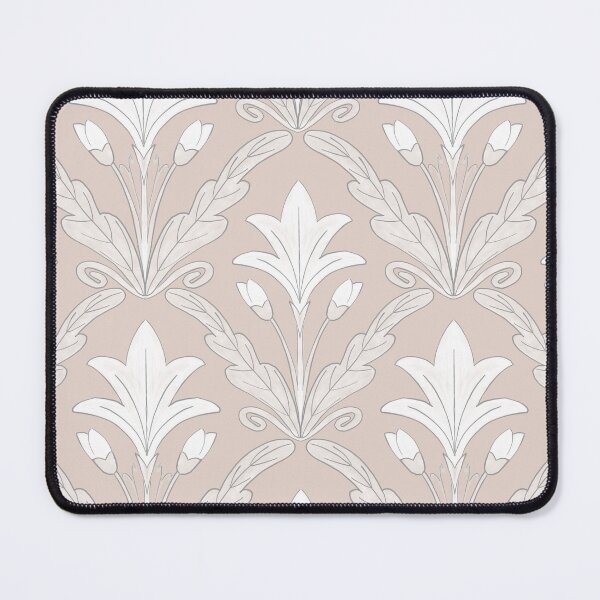 Item preview,  Regency style modern floral damask medallion pattern in neutral taupe beige and cream  designed and sold by FrancesPoff.