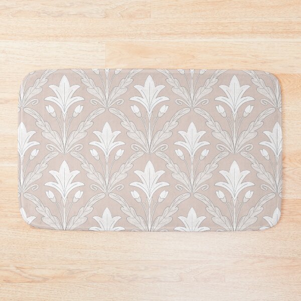 Item preview,  Regency style modern floral damask medallion pattern in neutral taupe beige and cream  designed and sold by FrancesPoff.