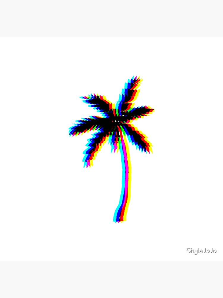 Trippy Tropical Beach Palm Tree 3d Psychedelic Leaves Poster For Sale By Shylajojo Redbubble 2008