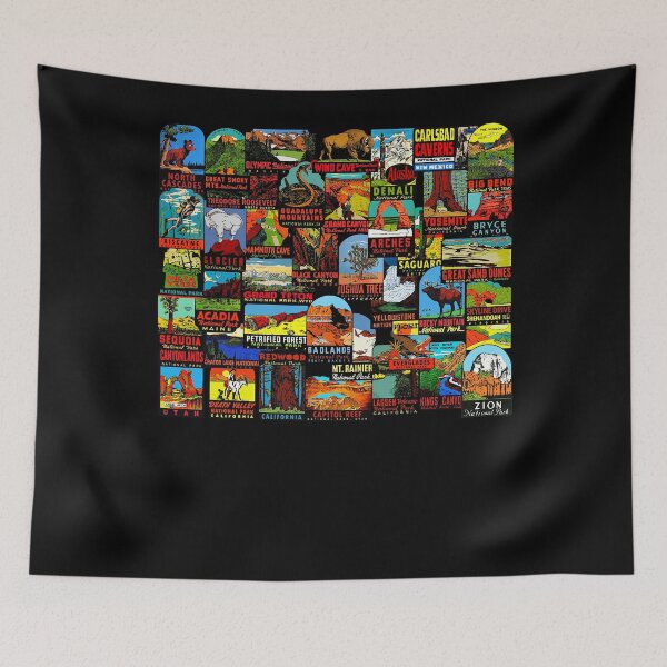 Item preview, American National Parks Vintage Travel Decal Bomb Poster designed and sold by tinerziseiderk.