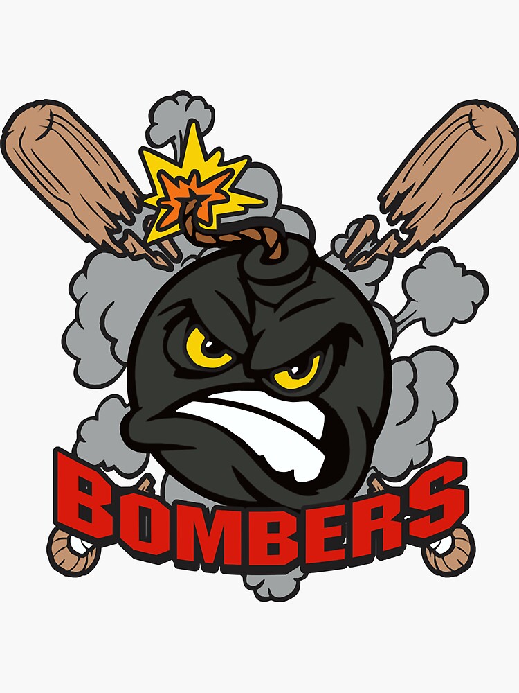 "Bombers Baseball Logo Essential" Sticker by HowardVold Redbubble