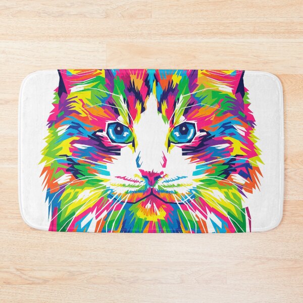 Item preview, Abstract multicolored cat designed and sold by Dankio.
