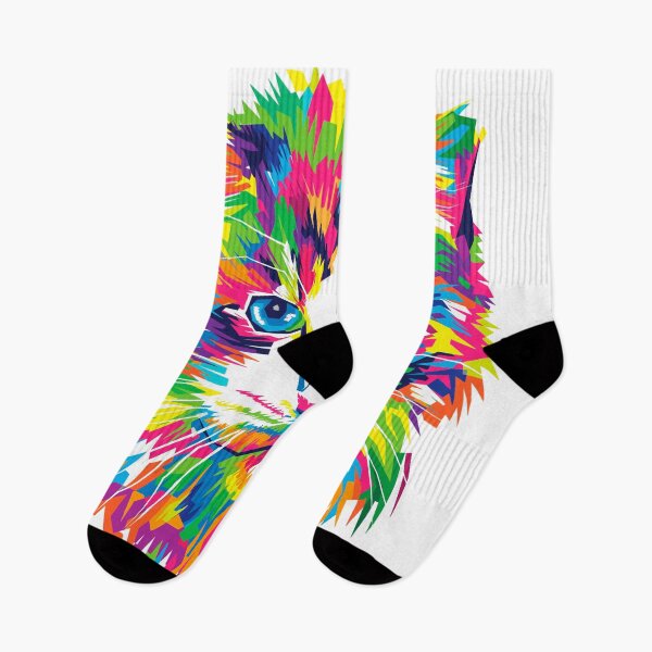 Item preview, Abstract multicolored cat designed and sold by Dankio.