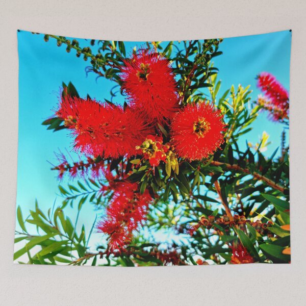 Item preview, RED BOTTLE BRUSH FLOWERS designed and sold by Steffi August.